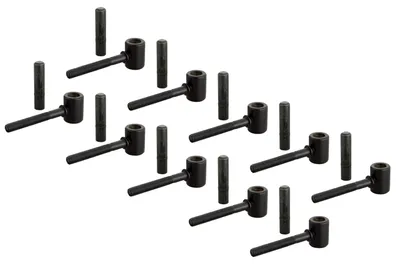 Produktbild von Alberts 864491 Kloben zum Einschrauben, galvanisch blau verzinkt, Dornmaß Ø16 mm, Länge 125 mm, 10er Set