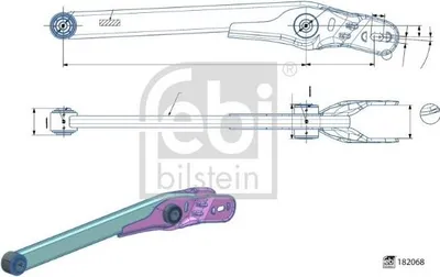 Produktbild von FEBI BILSTEIN 182068 Querlenker Unten Hinten Links Hinten Rechts für ALFA ROMEO GIULIETTA (940)