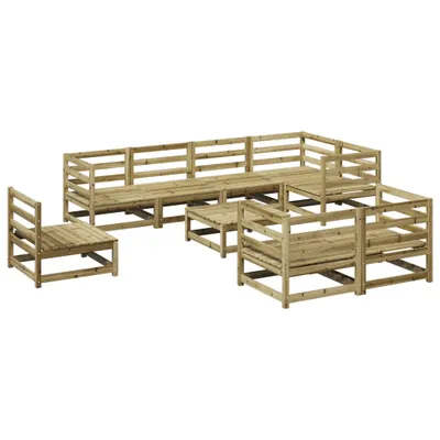 Produktbild von vidaXL 9-tlg. Garten-Sofagarnitur Kiefernholz Imprägniert