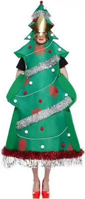 Productafbeelding van EraSpooky kerstboomkostuum voor volwassenen, grappig feestkostuum voor Kerstmis