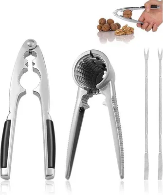 Obrázek produktu pro Louskáček na ořechy z nerezové oceli, 4dílný, multifunkční