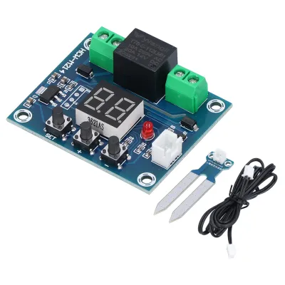 Immagine prodotto di Modulo di regolazione dell'umidità HCW-M214 12 V - Scheda di controllo con sensore di umidità del terreno per sistemi di irrigazione automatici