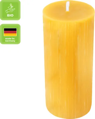 Produktbild von Stumpenkerze, 100% reines Bienenwachs, Wiedemann, 120/50 mm, Brenndauer ca. 36h