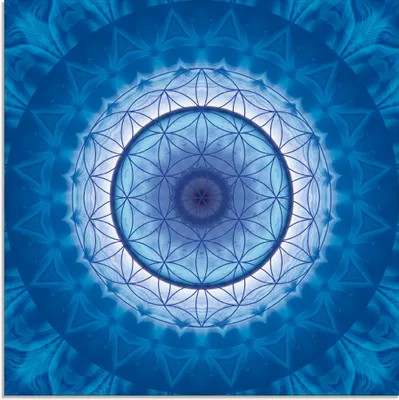 Produktbild von ARTland Glasbild Blume des Lebens 2 Größe: 50x50 cm