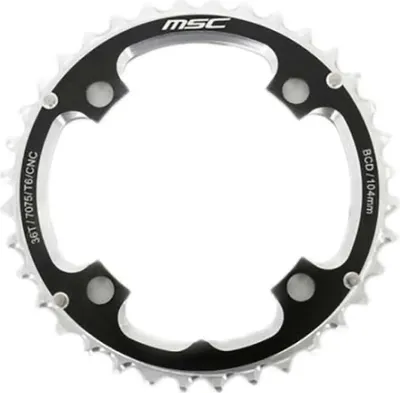 Obrázek produktu pro Msc Cnc Alu7075 4 Arm 104 Bcd Pl36tb Řetězový kroužek černý 28t Černý 28t