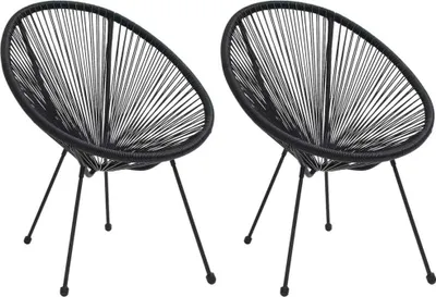 Imagen del producto de Living Store: Juego de 2 sillas de jardín "Moon", estilo ratán, color