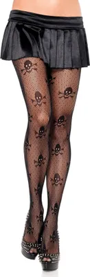 Produktbild von Totenkopf Skelett - Halloween Strumpfhosen Damen