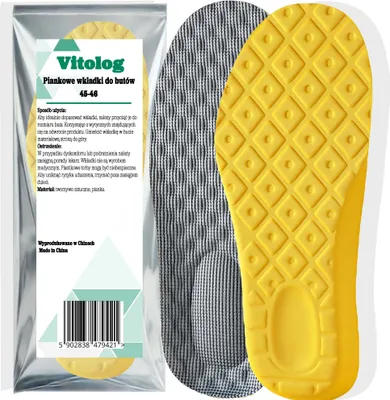 Produktbild von Schuheinlagen Aus Schaumstoff Weiche Einlegesohlen Dämpfende Atmungsaktive45-46