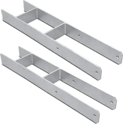 Produktbild von Jiubiaz 6x H-Anker Pfostenträger Gartenspielgeräte-Zubehör Verzinkter feuerverz Träger Zaun Pfostenanker 91MM