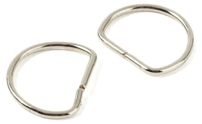 Productafbeelding van Halve ringen voor 20 mm tashengels - Nikkel