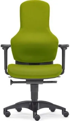 Produktbild von Bürodrehstuhl Ortholetic m. Armlehne Kunststoff-Fußkreuz Hartboden hellgrün