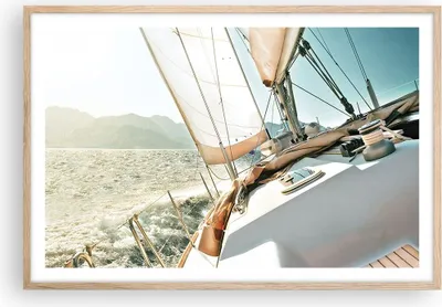 Produktbild von Gerahmtes Poster - Rahmen in heller Eiche - Yacht Segeln So - 91,5x61 cm - Wand Bild - Wanddeko - Wandbilder - Kunstposter - Wandposter - Bilderrahmen - Bilder - Kunstdruck - P2NAA91x61-4847
