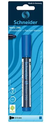 Produktbild von Schneider Whiteboard-Marker Maxx 290 blau, Blisterkarte mit 1 Stück