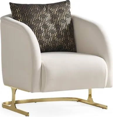 Immagine prodotto di Poltrona bianca Club Lounge Designer Lehn Poltrona moderna 1 posto  Imbottita