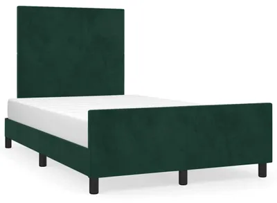 Productafbeelding van vidaXL Bedframe zonder matras, donkergroen, 120x190 cm, fluweel