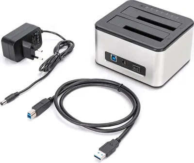 Obrázok produktu pre Digitus DA-71540-2 DIGITUS Docking USB  ->2x 2,5"/3,5" SATA HHD, SSD silber