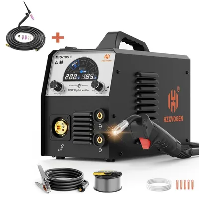 Obrázok produktu pre Zváračka MIG 185 A 4 v 1 – MIG185-II – S horákom WP17V – IGBT invertor – MIG/MAG, MMA/ARC, LIFT TIG – hrdzavočervená