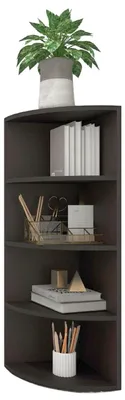 Produktbild von Coemo Eckregal Corner 120 aus Holz 4 Etagen Schwarz