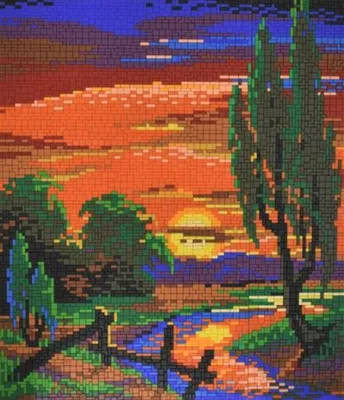 Produktbild von Stick it® Sonnenuntergang ca. 6.300 Teile mit XXL-Steckvorlage