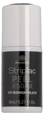 Produktbild von alessandro Striplac 2.0 Midnight Black, 8 ml, Schwarz, Midnight Black, Färbung, Flasche, Pinsel