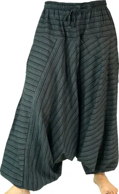Produktbild von Haremshose Pluderhose Pumphose Aladinhose aus Baumwolle - Schwarz, Damen, Hosen