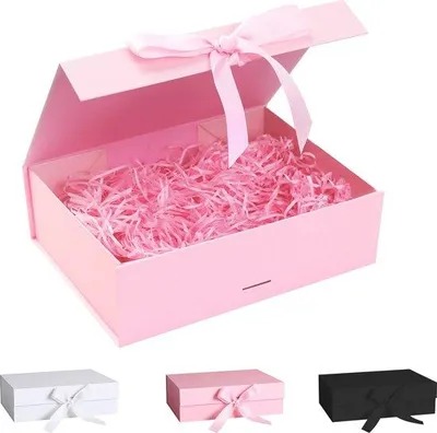 Produktbild von Famanu Geschenkbox mit Schleife und Magnetverschluss - 23 x 17 x 7 cm
