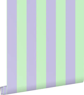 Immagine prodotto di ESTAhome carta da parati strisce viola e verde 0.53 x 10.05 m