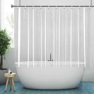 Image de Rideau de douche en tissu, lavable, 150 x 180 cm