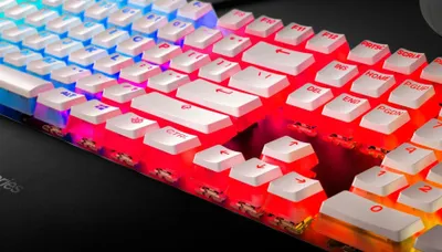 Produktbild von Steelseries PrismCAPS, Tastaturkappe, Thermoplastisches Polyester (PBT), Weiß