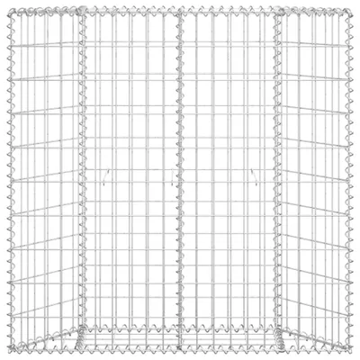 Image de vidaXL Gabion haut de forme trapézoïdale Acier galvanisé 100x20x100 cm