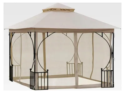 Produktbild von Gartenpavillon Partyzelt Doppeldach 3x3m