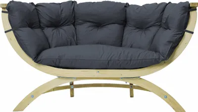 Produktbild von Gartenbank / Gartensofa 2-Sitzer Amazonas Siena Due Kissen anthracite