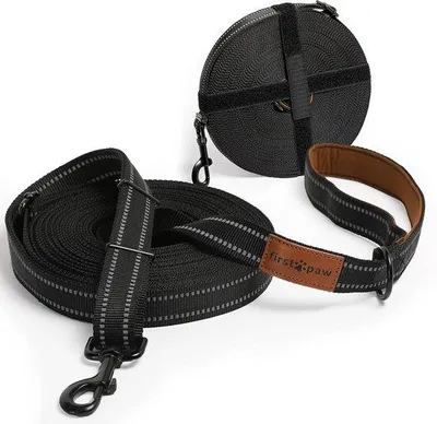 Immagine prodotto di Guinzaglio da addestramento per cani con sezione a rete - Guinzaglio robusto con sistema di recupero - Adatto a cani di taglia piccola, media e grande - Lunghezze: 5 m / 7 m / 10 m / 15 m / 20 m
