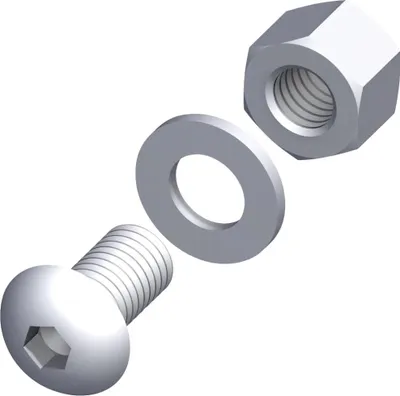 Produktbild von alfer Linsenkopfschrauben-Set M5 - 20 Stück verzinkt