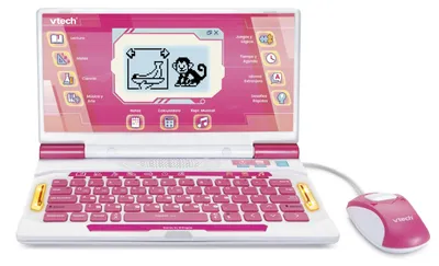 Imagen del producto de VTech Genio XL, bilingüe, español-inglés, color rosa, computadora interactiva
