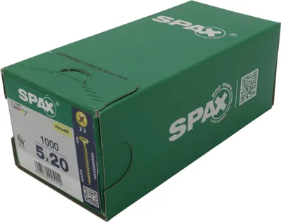 Produktbild von Schraube Spax Senkkopfschraube Pozi N°2 5X20 Kopf-Durchmesser 9.7 Gesamtgewinde Yellox Spax Bichromat ohne