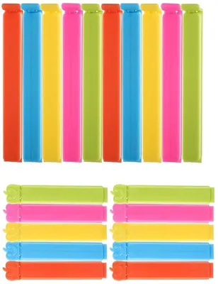 Image de Attaches en plastique pour aliments, paquet de 50 - 7/11 cm - Stables - Clips de fixation