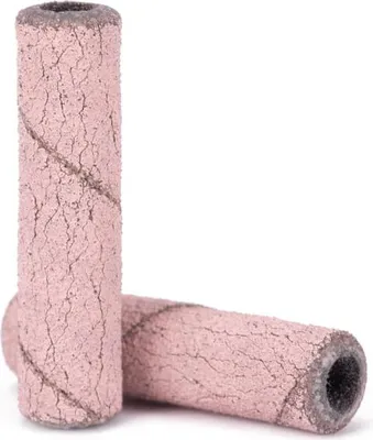 Obrázek produktu pro Manikúrní a pedikúrní kloboučky, trny, brusné podložky, dlouhý válec, 3 mm, zrnitost č. 240, růžová, 50 ks.