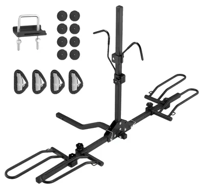 Immagine prodotto di Portabici VEVOR per aggancio al rimorchio, stile piattaforma per 2 biciclette, capacità 36 kg, aggancio portabici per ricevitore da 31,75 / 50,8 mm, portabici pieghevole per auto, SUV, camion ecc.