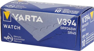 Produktbild von Varta V394, Silberoxid, Knopf/Münze, 1,55 V, 1 Stück(e), SR45, 67 mAh