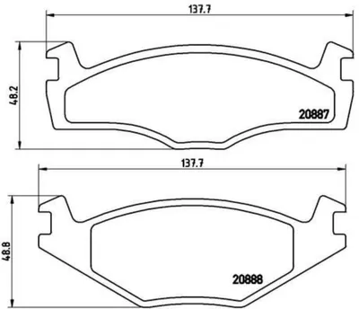 Produktbild von Brembo Bremsbelagsatz, Scheibenbremse Vorderachse P 85 012