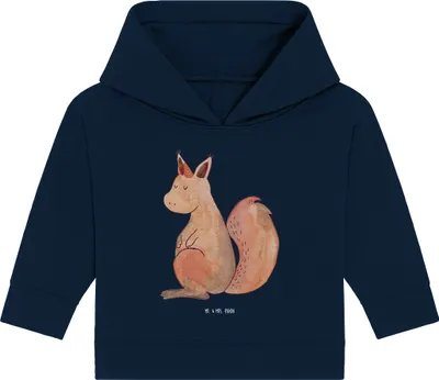 Produktbild von Mr. & Mrs. Panda Organic Baby Hoodie Einhorn Glauben 12. - 18. Monat - French Navy - Geschenk, Eichhorn, Unicorn, Einhörner, Einhörnchen, Kapuzenshirt, Kapuzensweatshirt