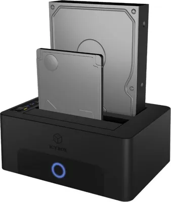 Produktbild von ICY BOX IB-1232CL-U3 - HDD-Dockingstation - 2.5" / 3.5" gemeinsam genutzt (6,4 cm/8,9 cm gemeinsam genutzt) - SATA 6Gb/s - USB 3.0 - Schwarz (IB-1232CL-U3)