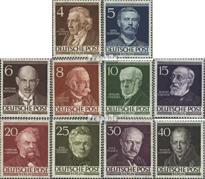 Produktbild von Briefmarken Berlin (West) 1952 Mi 91-100 (kompl.Ausg.) postfrisch Berühmte Männer