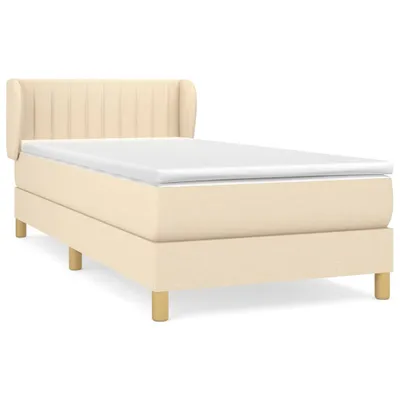 Produktbild von vidaXL Boxspringbett mit Matratze Creme 80x200 cm Stoff