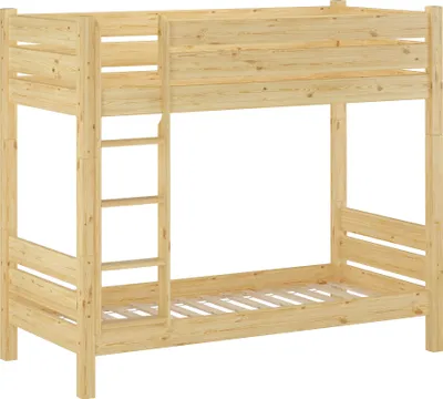 Produktbild von Etagenbett Kiefer natur 80x190 Zubehör wählbar Stockbett Hochbett teilbar V-60.16-08-190T100Rollrost inkl.