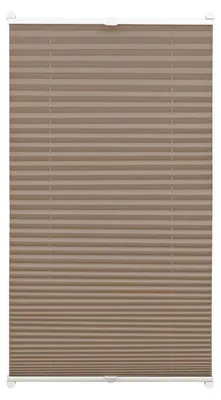 Plisségordijn blickdicht, taupe, 65x130 cm, mit Klemmträgern
