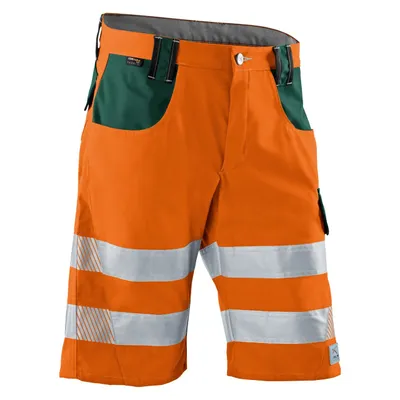 Produktbild von KÜBLER® unisex Warnschutzhose kurz REFLECTIQ orange, moosgrün Größe 50