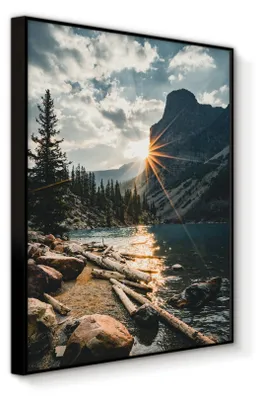 Obrázek produktu pro STYLER ARTBOX RIVER, obraz na zeď, 50x70 cm, v rámu, krajina, motiv řeky, příroda, moderní dekorace do obývacího pokoje nebo ložnice