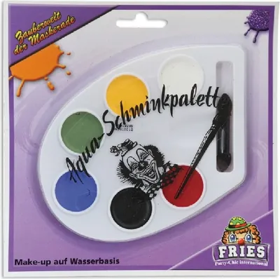 Produktbild von F31600 mehrfarbig Kinder-Damen-Herren Aqua Schminkpalette + Pinsel